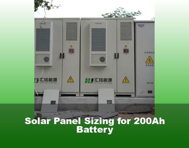 Solar Panel Sizing for 200Ah Battery